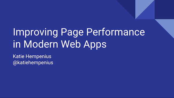 Improving Page Performance in Modern Web Apps